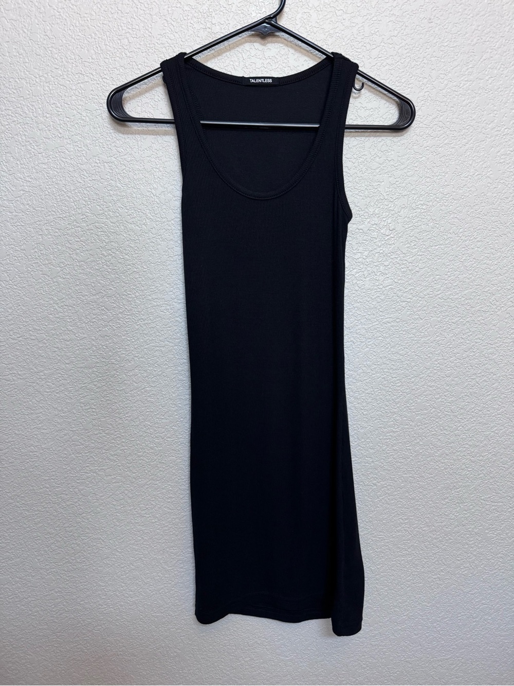 TALENTLESS Black Modal Mini Tank Dress Women’s XS Minimalist Summer
